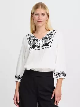 Блузка с короткими рукавами byicolet блузка с v-образным вырезом B.Young, черный