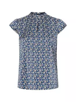 Блузка с короткими рукавами Comma, бежевый