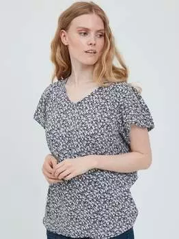 Блузка с короткими рукавами fralcrinkle Fransa, синий