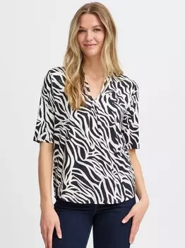 Блузка с короткими рукавами frflora tee 4 Fransa, черный