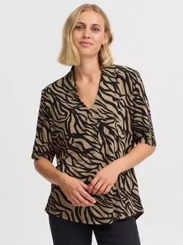 Блузка с короткими рукавами frflora tee 4 Fransa, коричневый