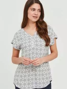 Блузка с короткими рукавами frfxsutile Fransa, белый
