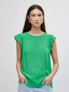 Блузка с короткими рукавами Ichi, зеленый