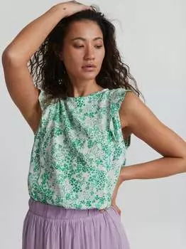 Блузка с короткими рукавами Ichi, зеленый