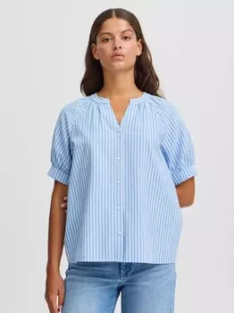 Блузка с короткими рукавами ixdarla ms Ichi, голубой