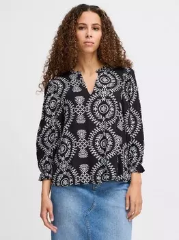 Блузка с короткими рукавами ixmeneka ms Ichi, черный