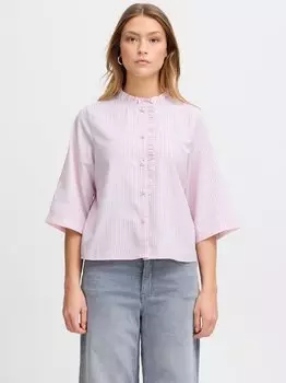 Блузка с короткими рукавами ixneddie Ichi, розовый