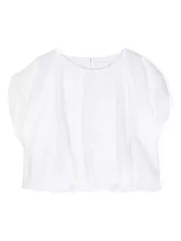 Блузка с короткими рукавами Miss Grant Kids, белый