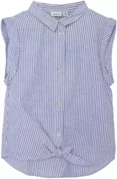 Блузка с короткими рукавами Name It "NKFFEMMA CAPSL SHIRT NOOS", синий