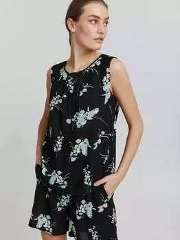 Блузка с короткими рукавами oxesja Oxmo, черный