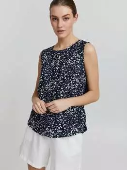 Блузка с короткими рукавами oxesja Oxmo, синий