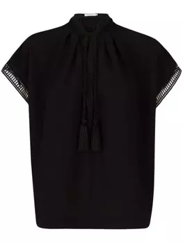 Блузка с короткими рукавами SIMONA CORSELLINI, черный