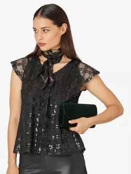 Блузка с короткими рукавами Unmade Copenhagen Aliyah, черная