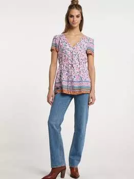 Блузка с короткими рукавами Usha, розовый