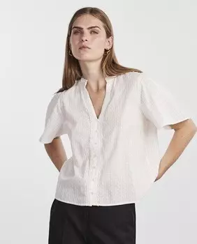 Блузка с короткими рукавами Yas, белый