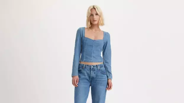 Блузка с корсетом Ophelia Levi's, цвет Soft as Butter - Medium Wash