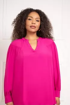 Блузка с криволинейным швом Live Unlimited, розовый