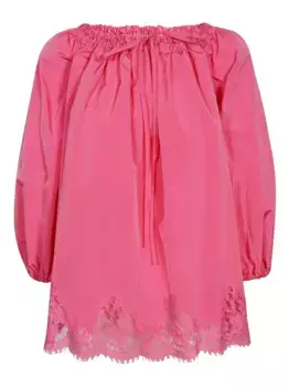 Блузка с кружевной отделкой Ermanno Scervino, розовый
