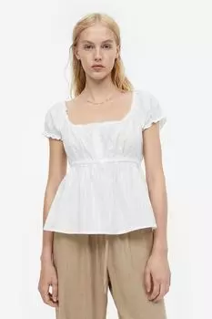 Блузка с кружевной отделкой и пуговицами сверху H&M