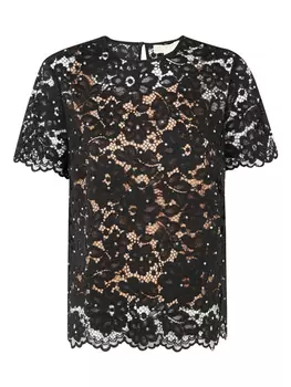 Блузка с кружевной отделкой Michael Michael Kors, черный