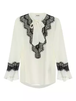 Блузка с кружевной отделкой Zadig&Voltaire, нейтральный