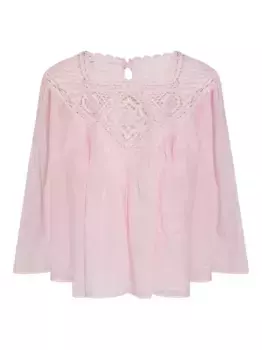 Блузка с кружевной вставкой MARANT TOILE, розовый