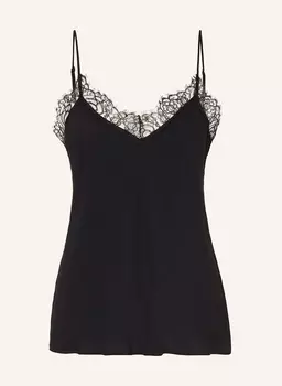 Блузка с кружевом на люверсах Patrizia Pepe, черный