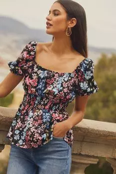 Блузка с квадратным вырезом Friends Like These, розовый