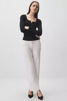 Блузка с квадратным вырезом Jimmy Key, черный