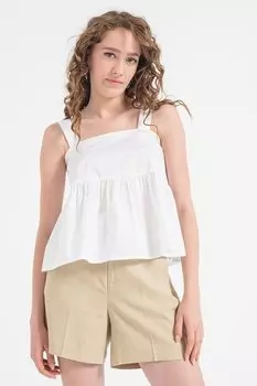 Блузка с квадратным вырезом United Colors Of Benetton, белый