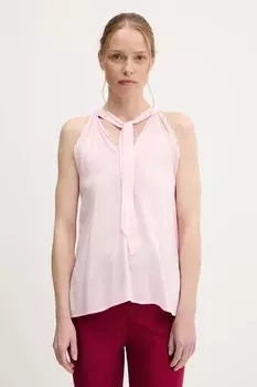 Блузка с льном Answear.Lab, розовый