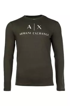 Блузка с логотипом ARMANI EXCHANGE, оливковый