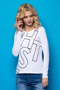 Блузка с логотипом и овальным вырезом Heavy Tools, белый