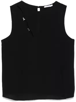 Блузка с логотипом Patrizia Pepe, черный