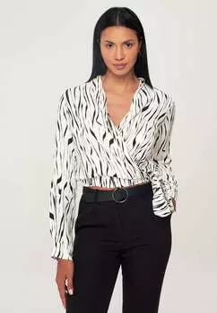 Блузка с мотивами зебры Herita, черный