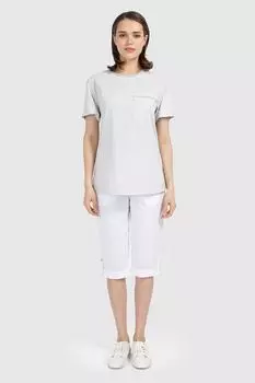 Блузка с нагрудным карманом Helmidge, серый