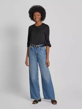 Блузка с накладной планкой comma, черный