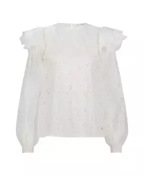 Блузка с объемными рукавами Fabienne Chapot, белый