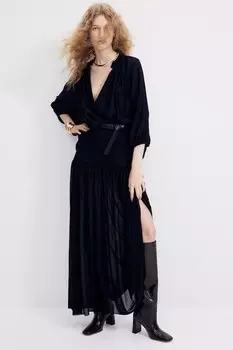 Блузка с объемными рукавами H&M, черный