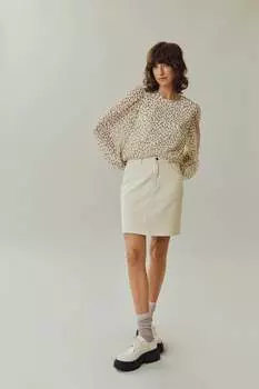 Блузка с объемными рукавами Vila, серый