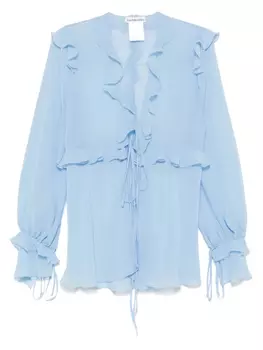 Блузка с оборками Les Filles d'Eva, синий