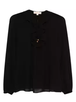 Блузка с оборками MICHAEL KORS, черный