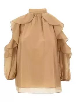 Блузка с оборками на рукавах kaos, нейтральный