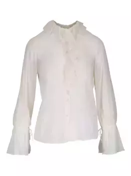 Блузка с оборками Nili Lotan, белый