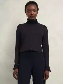 Блузка с оборками sera Hobbs, цвет Hobbs Navy