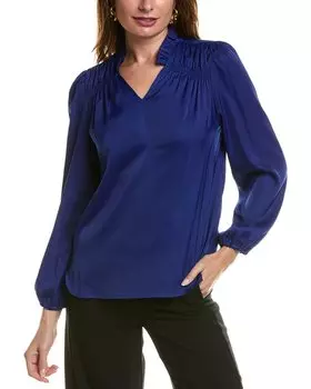 Блузка с оборками T Tahari, серый