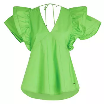 Блузка с оборками Tommy Hilfiger Sleeveless, светло-зеленый