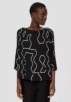 Блузка s.Oliver BLACK LABEL, антрацитовый меланж