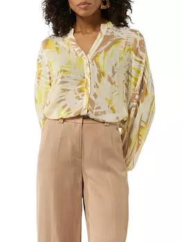 Блузка s.Oliver, цвет gelb/hellbraun