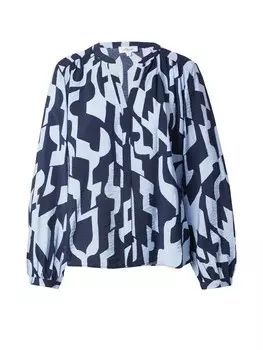 Блузка s.Oliver, цвет Light blue/Dark blue